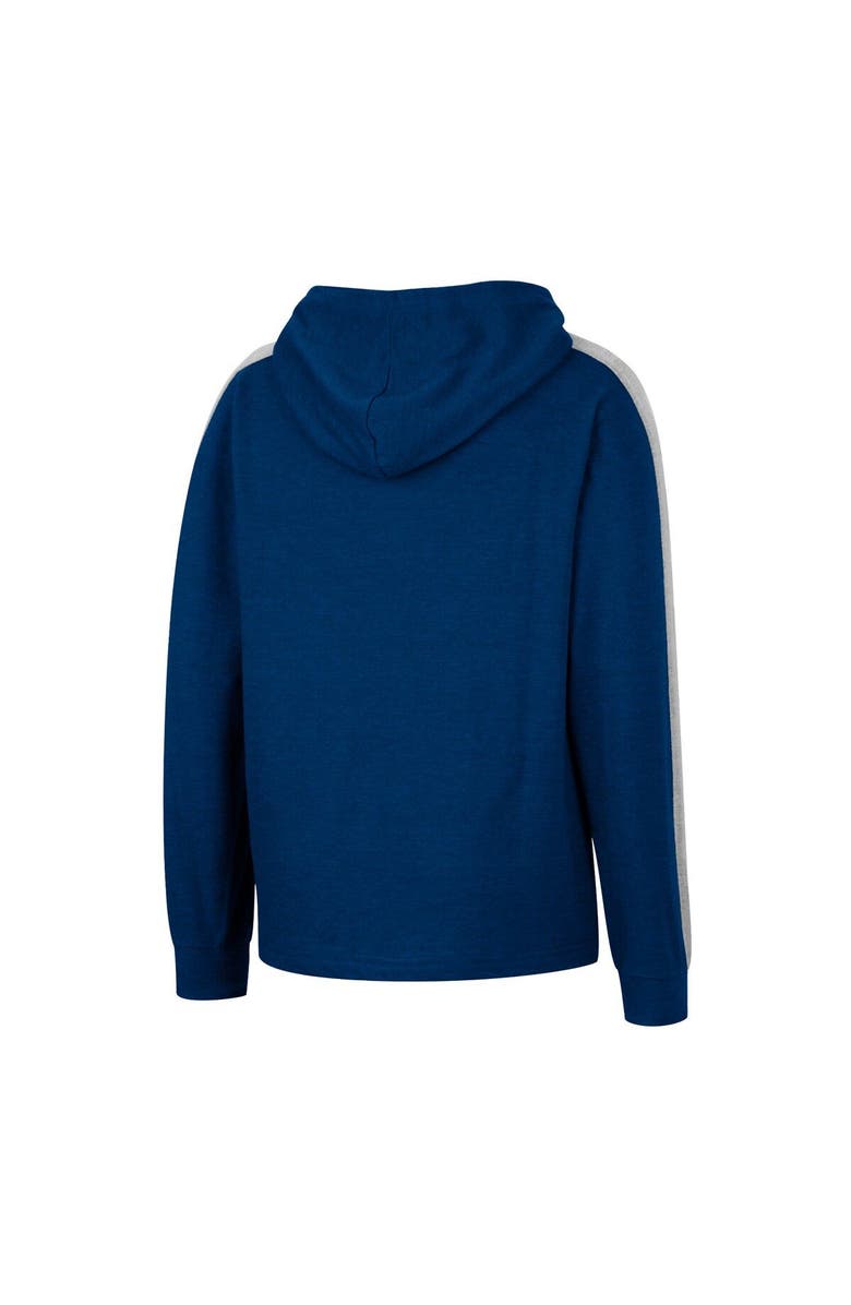 COLOSSEUM Youth Colosseum Heathered Navy West Virginia Mountaineers Wind Changes Raglan Hoodie T-Shirt, Alternate, color, 