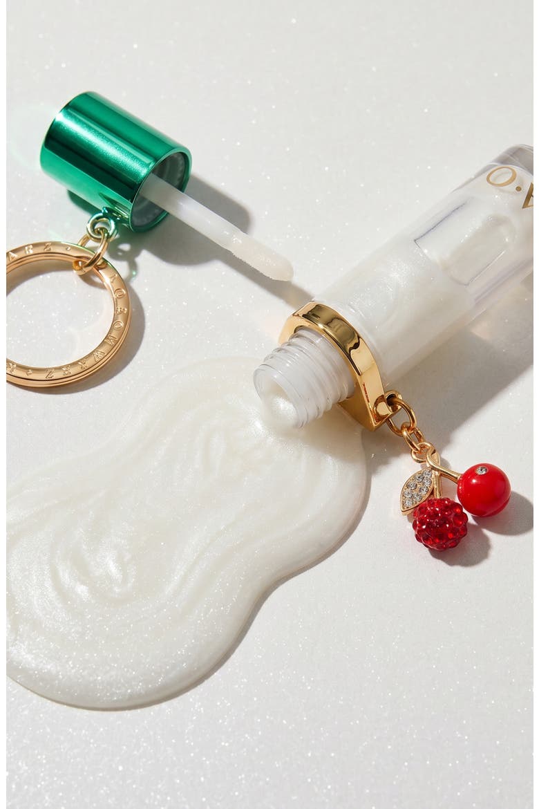 Kids' Glitter Glaze Lip Gloss with Cherry Charm, Alternate, color, GREEN