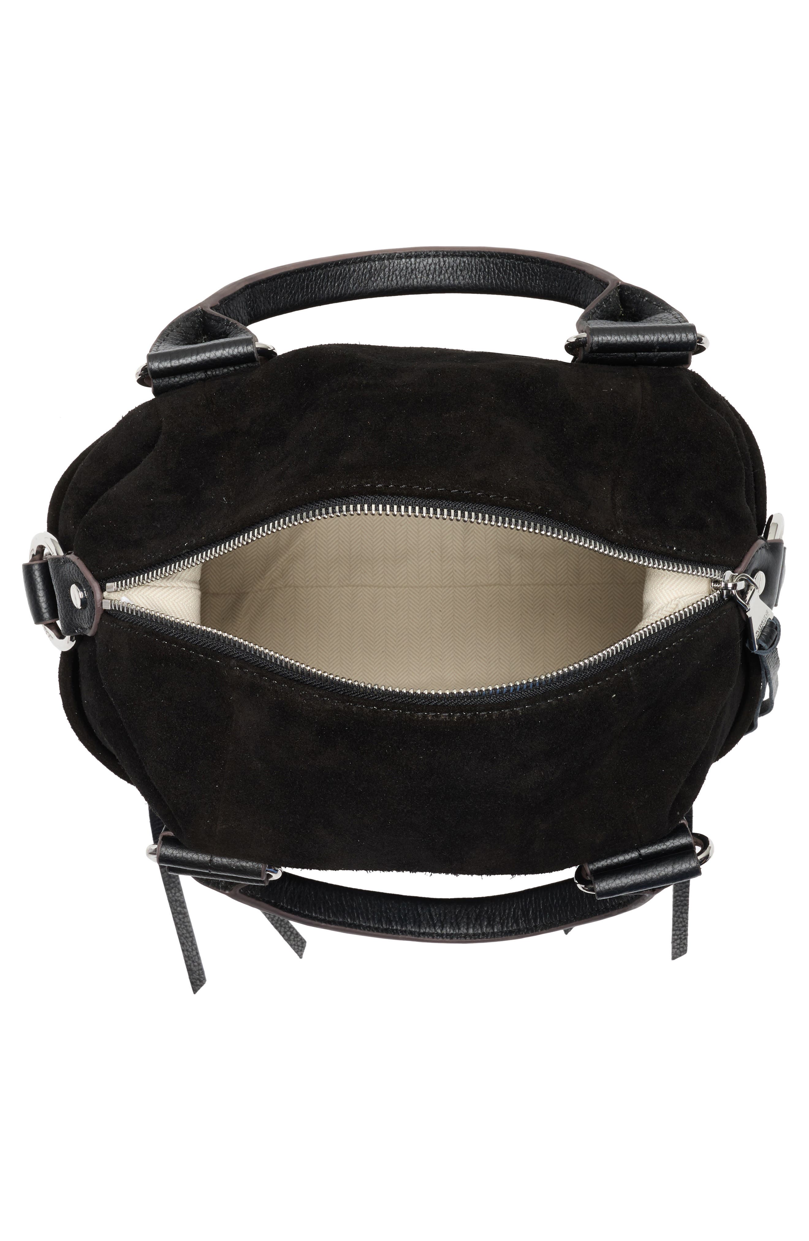 AIMEE Sierra Satchel Bag, Alternate, color, Black Suede