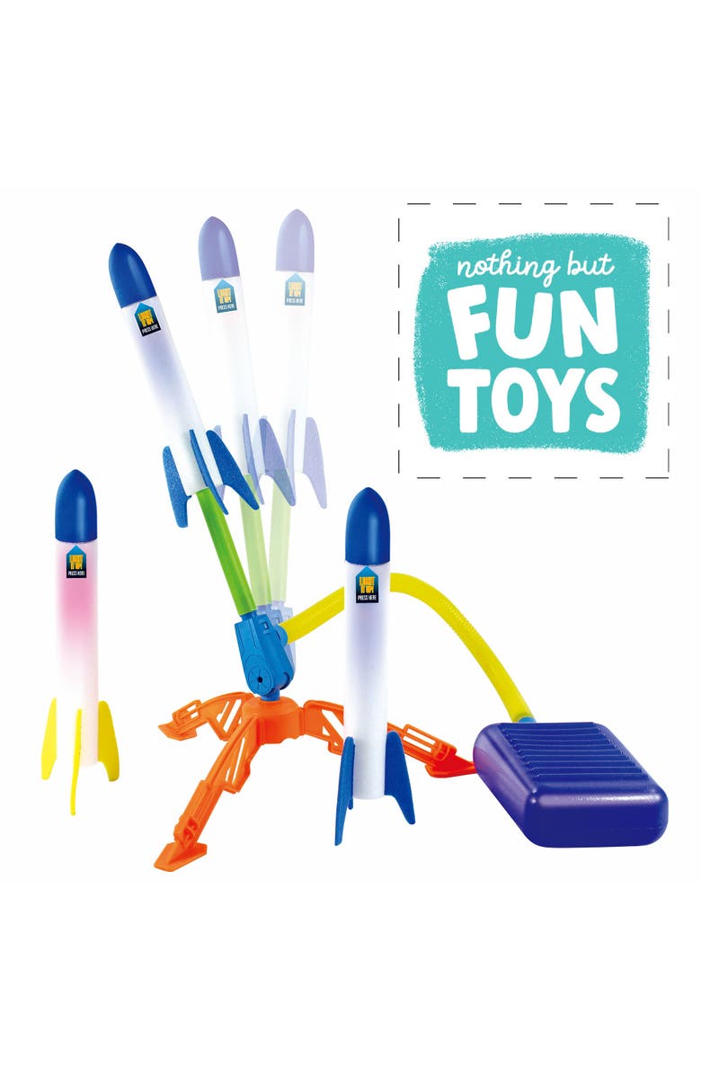 Nothing But Fun Toys Light Up Jump Rockets, 3 Foam Rockets, Airpowered, Alternate, color,