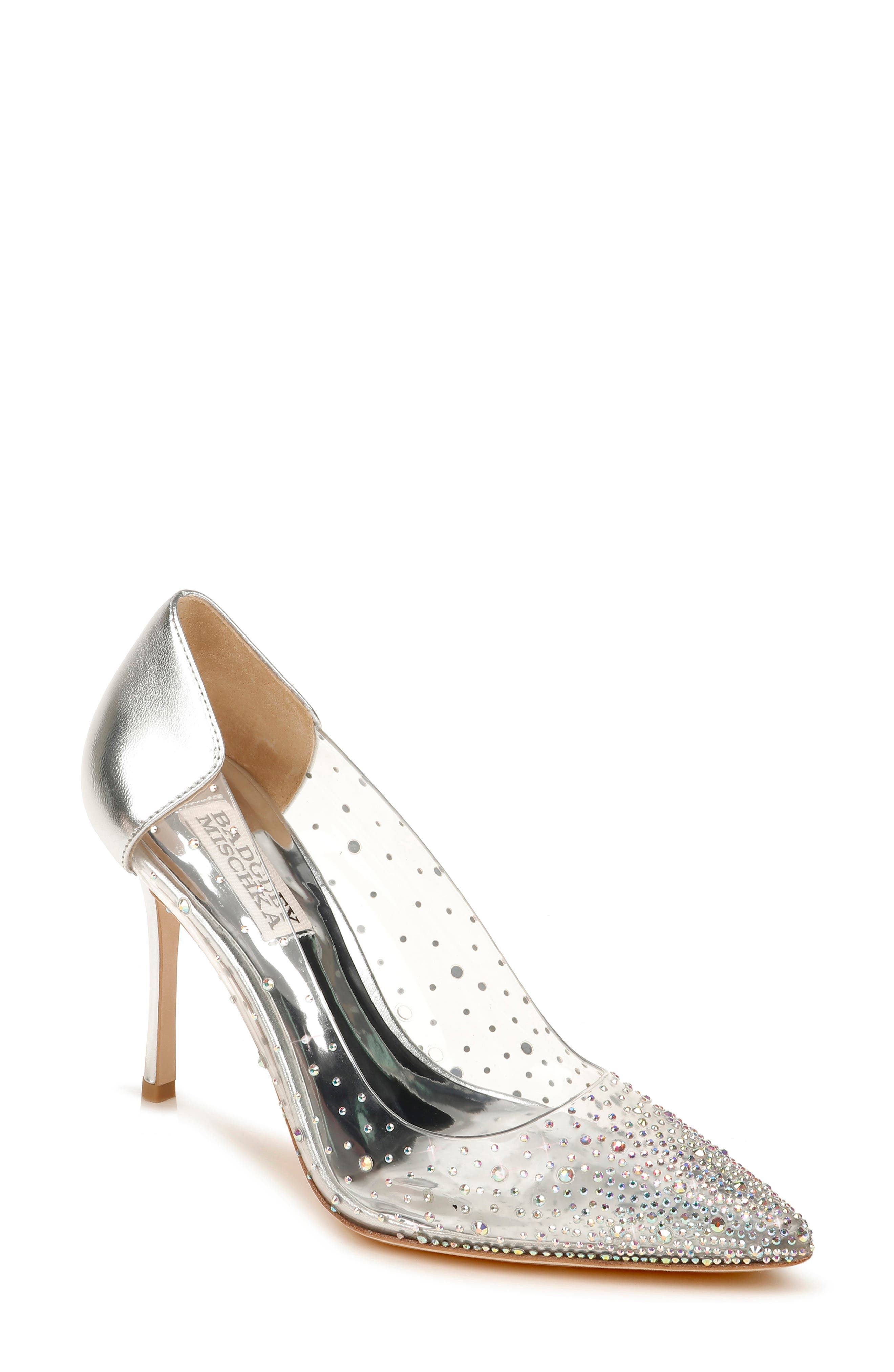 Badgley Mischka Collection Gisela Embellished Pointed Toe Pump, Main, color, 