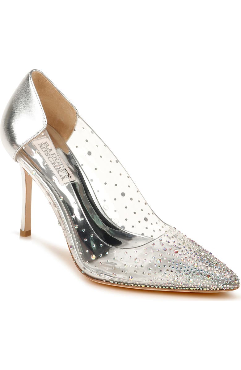 Badgley Mischka Collection Gisela Embellished Pointed Toe Pump, Main, color,