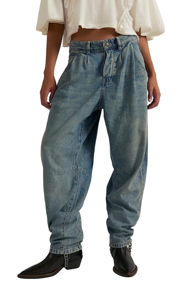 Heartland High Waist Baggy Jeans, Main, color, CREEKSTONE