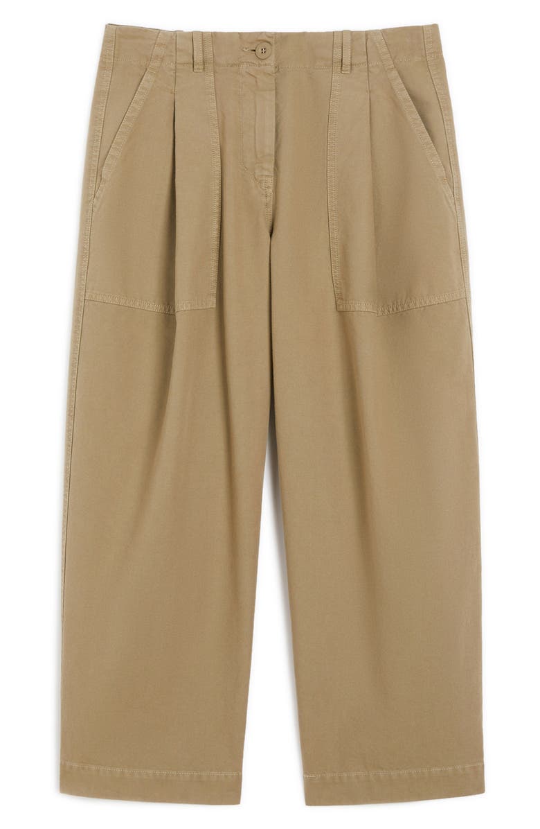 Weekend Max Mara Vista Crop Cotton Wide Leg Pants, Alternate, color, Desert