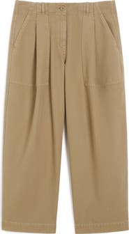 Weekend Max Mara Vista Crop Cotton Wide Leg Pants