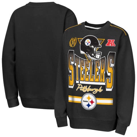 Youth Outerstuff Black Pittsburgh Steelers Run & Gun Fleece Sweatshirt