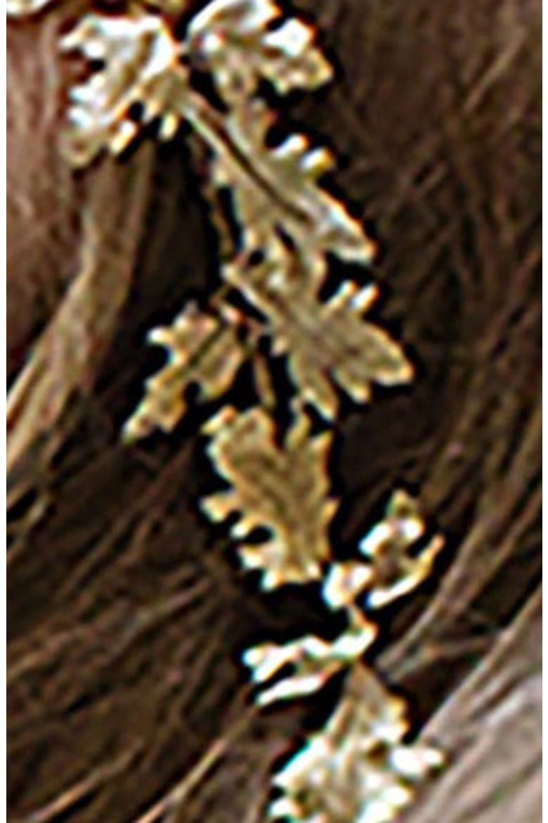Paula Grecian Leaf Halo & Sash, Alternate, color, GOLD