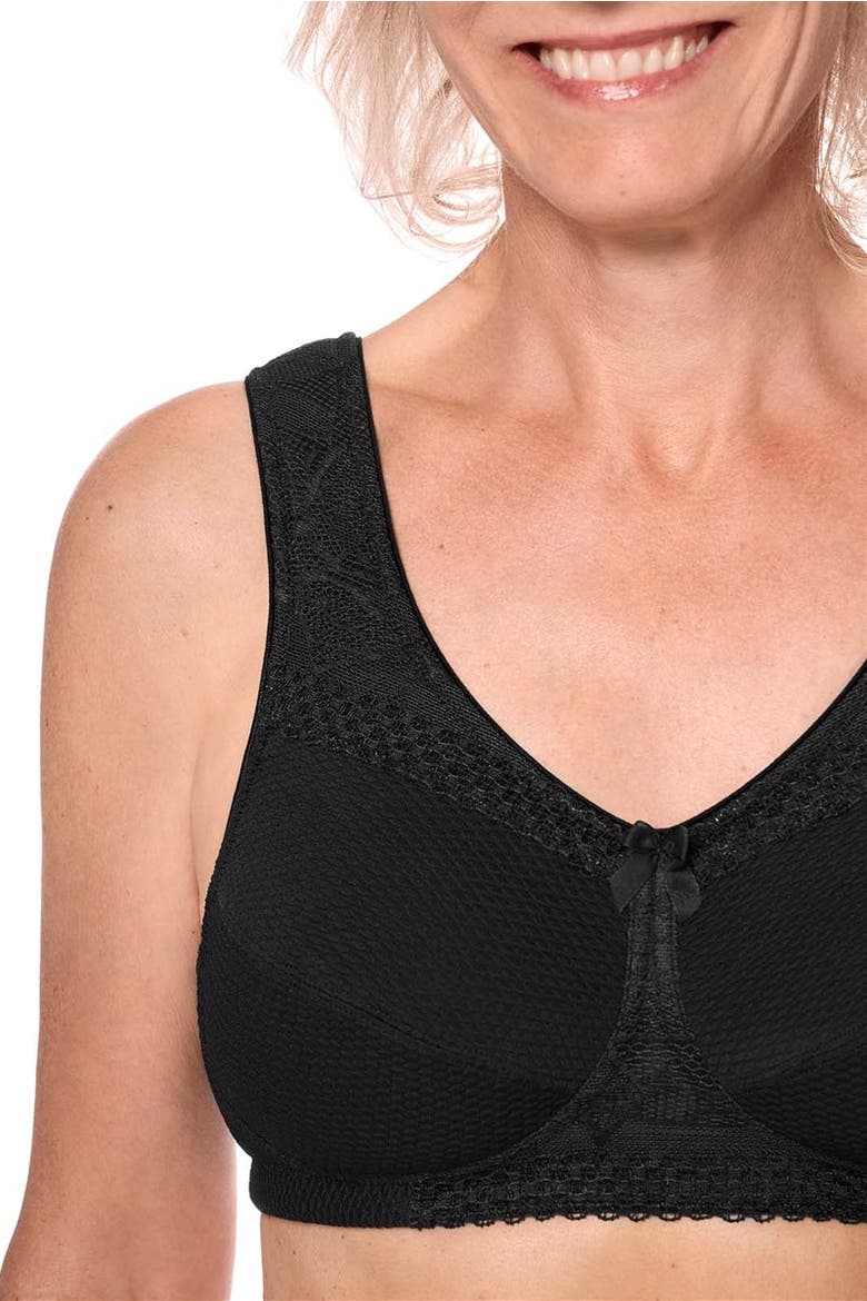 Leslie Wire-Free Bra, Alternate, color, black