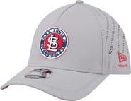 New Era Men's New Era Gray St. Louis Cardinals Patch 39THIRTY A-Frame M-Crown Perforated Flex Hat