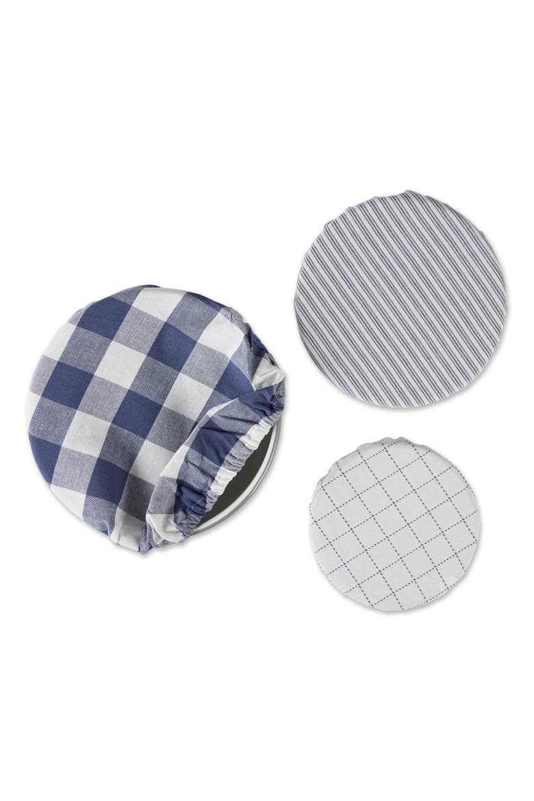 Reusable Cotton Dish Cover Set/3, Alternate, color, French Blue