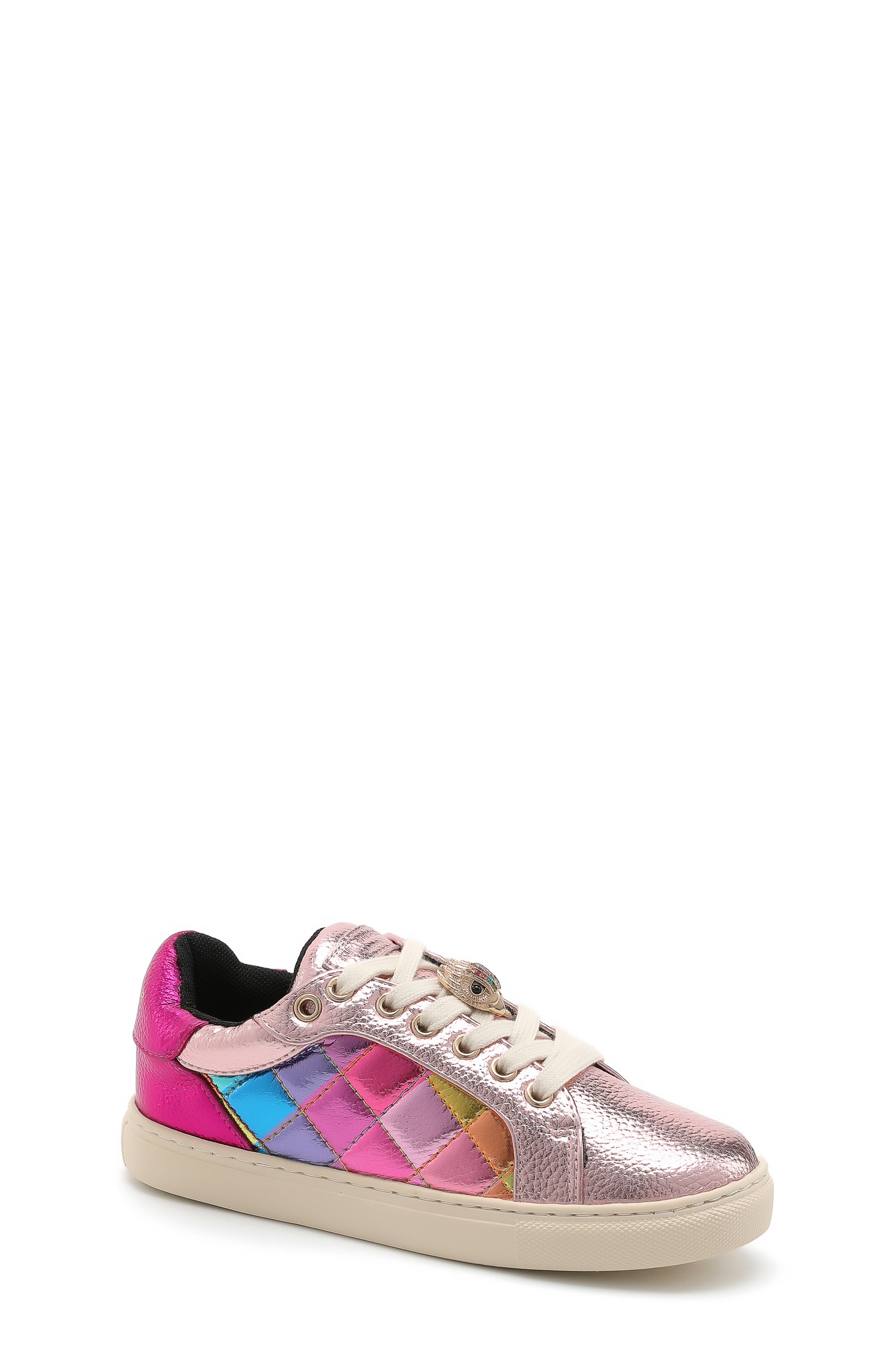 Kids' Mini Lane Stained Glass Leather Sneaker, Main, color, RAINBOW