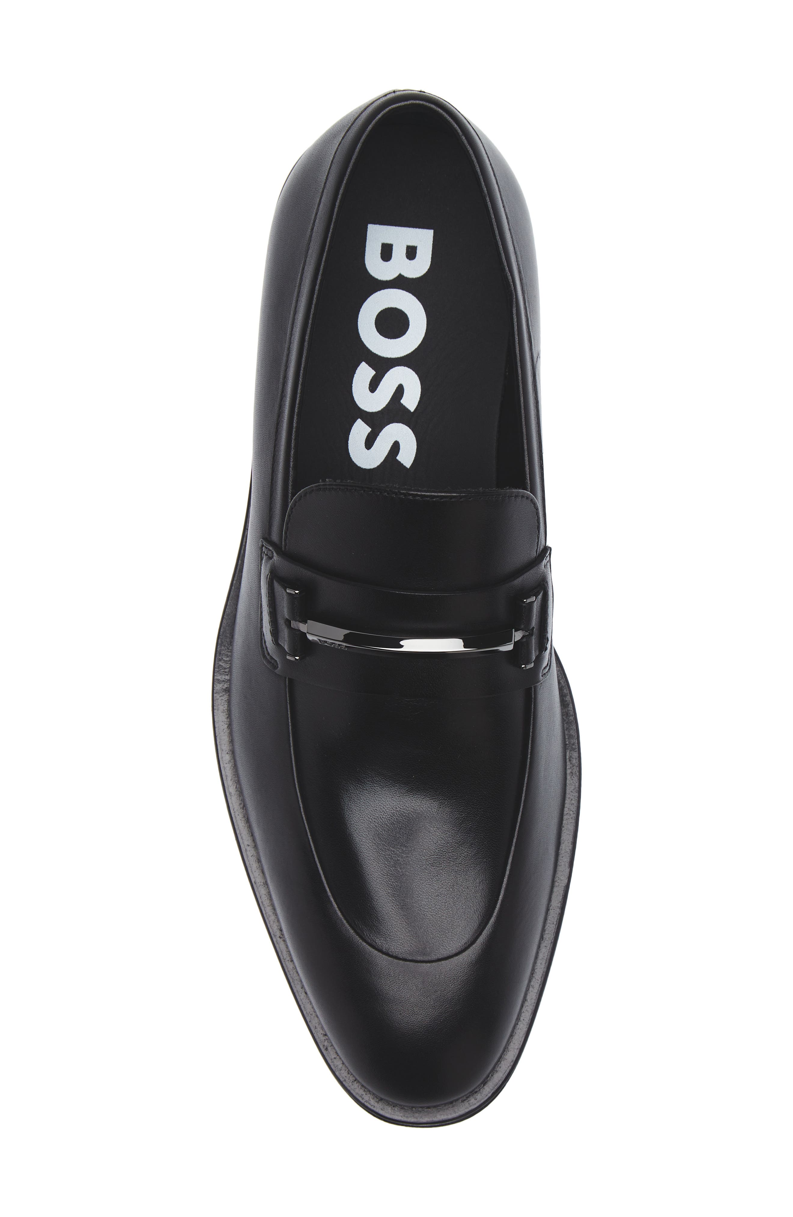 BOSS Derrek Leather Loafer, Alternate, color, Blk