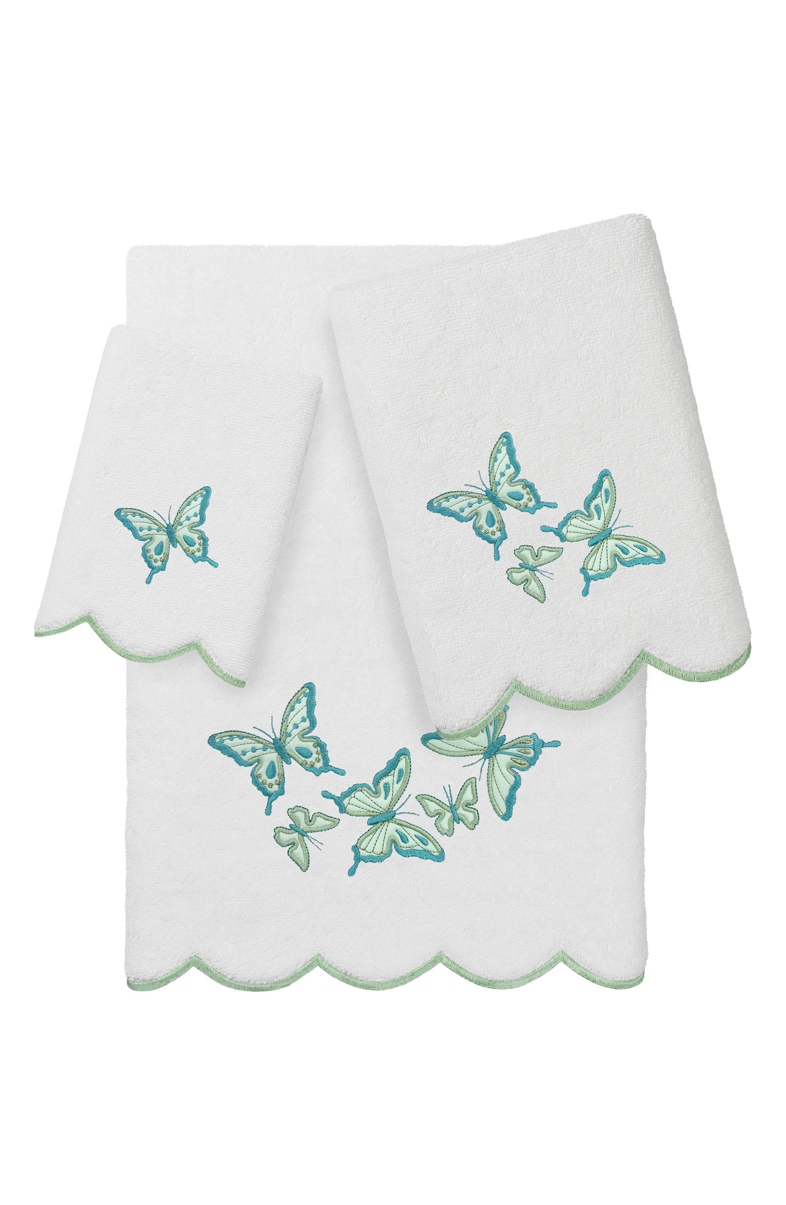 3-Piece Brittney Embroidered Turkish Cotton Towel Set