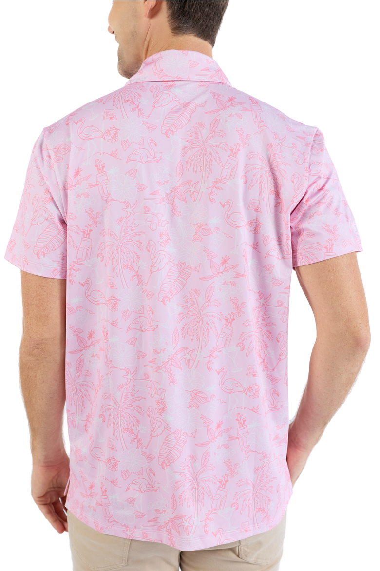 The 19th Hole - Pink Golf Shirt, Alternate, color, Pink