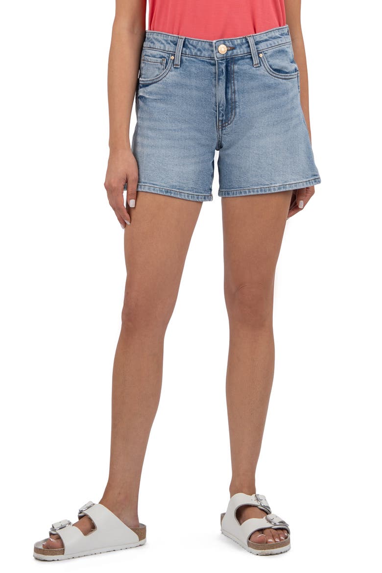 Jane Mid Rise Denim Shorts, Main, color, PEACEFUL