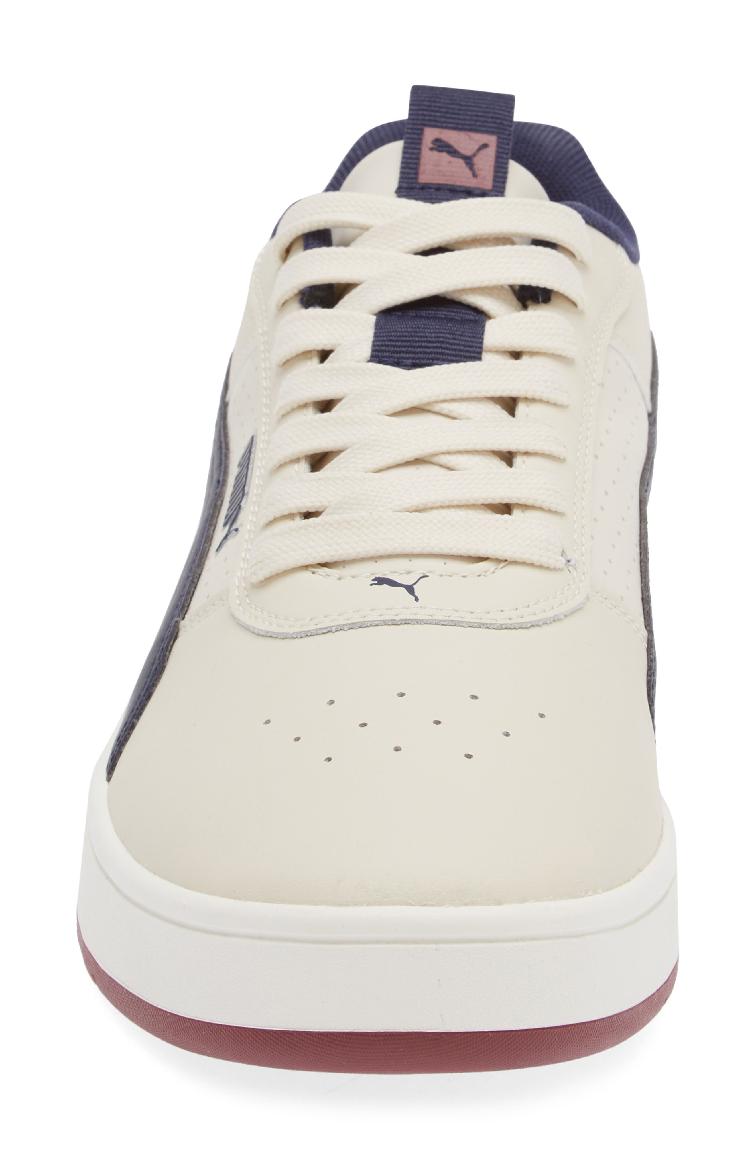 PUMA Court Ravine Sneaker, Alternate, color, Alpine Snow-Red-Navy