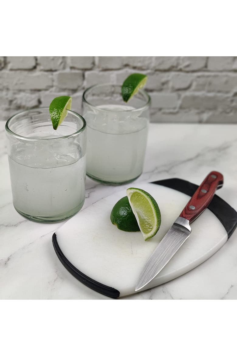 Hand Blown Mexican Drinking Glasses - Set of 6, Alternate, color, Clear