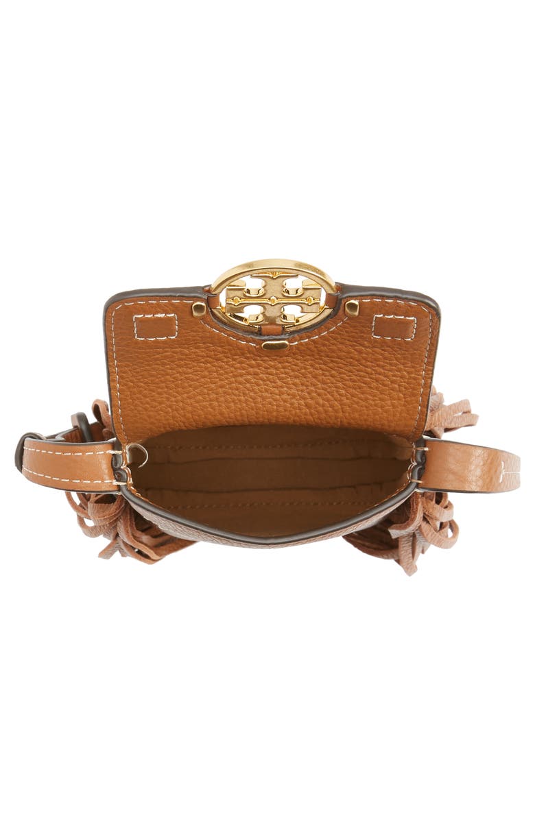 Tory Burch Miller Fringe Leather Phone Crossbody Bag, Alternate, color,