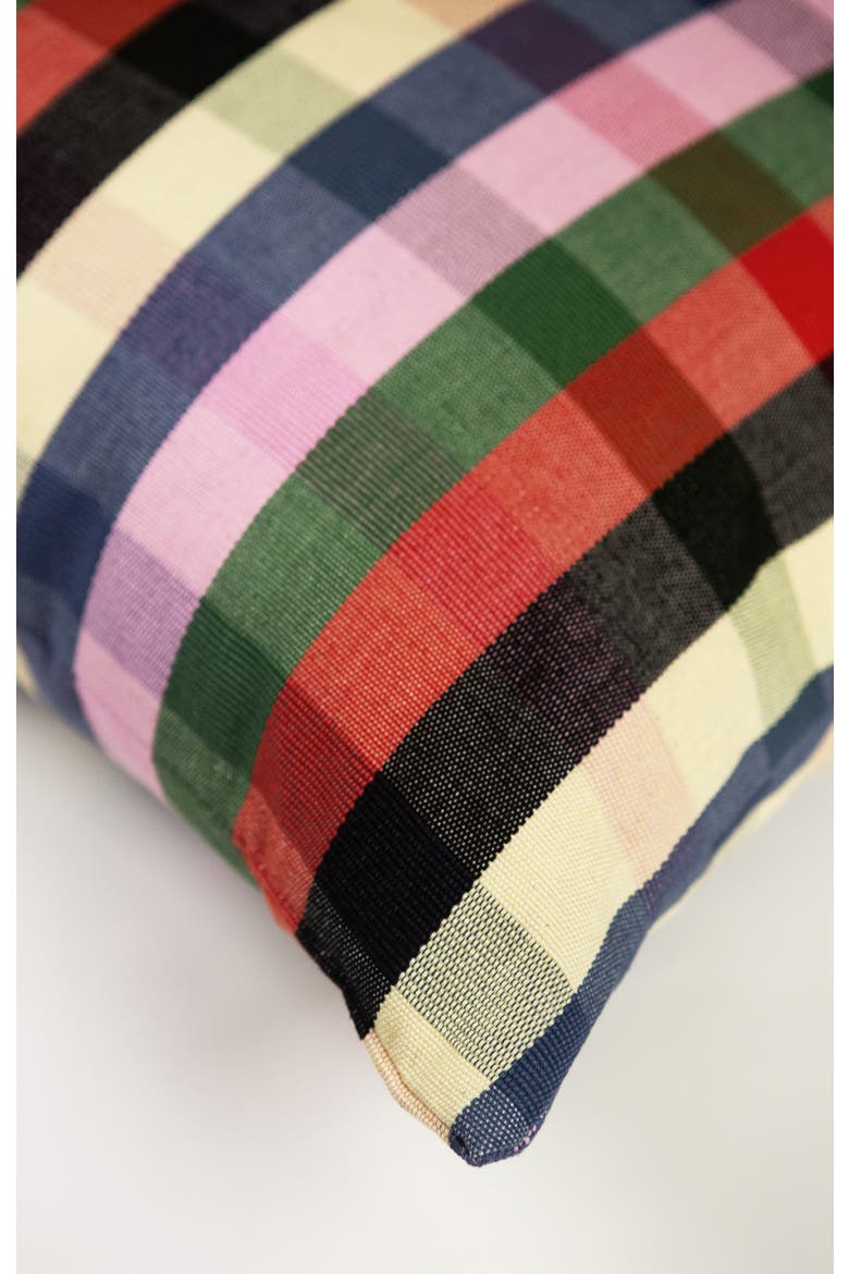 Handwoven Marta Cotton Throw Pillow, Alternate, color, Red