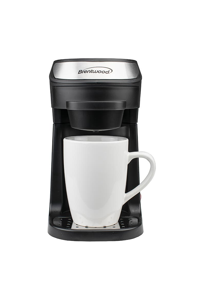 Single Serve Coffee Maker with Mug, Alternate, color, Black