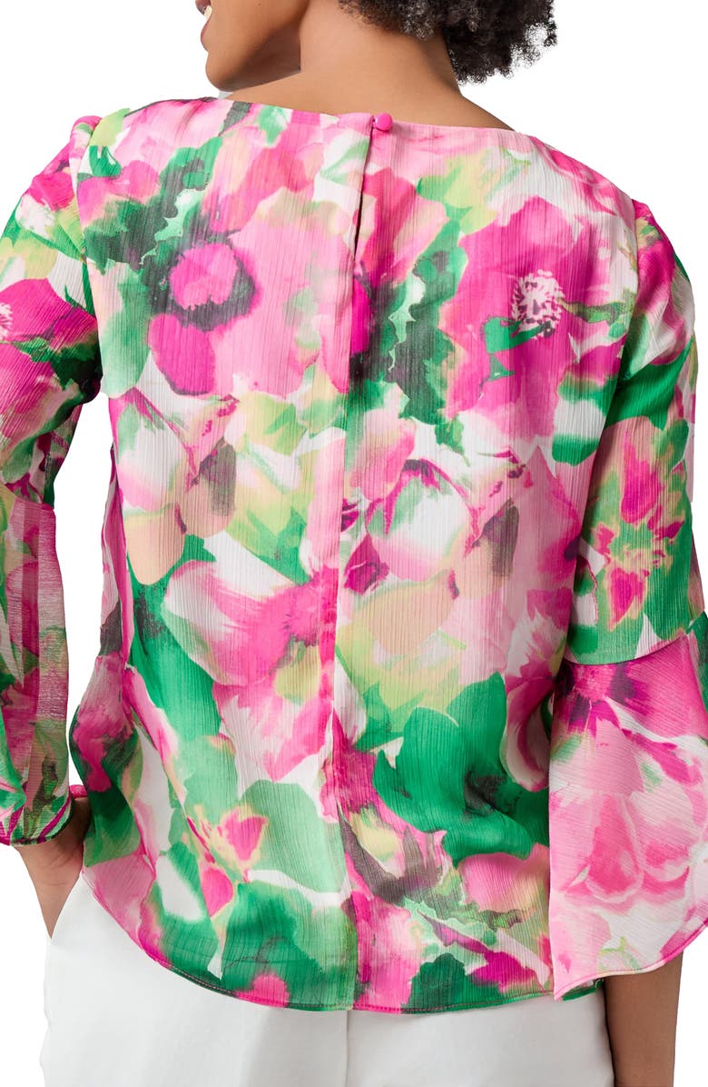 KASPER Ruffle Sleeve Top, Alternate, color, 