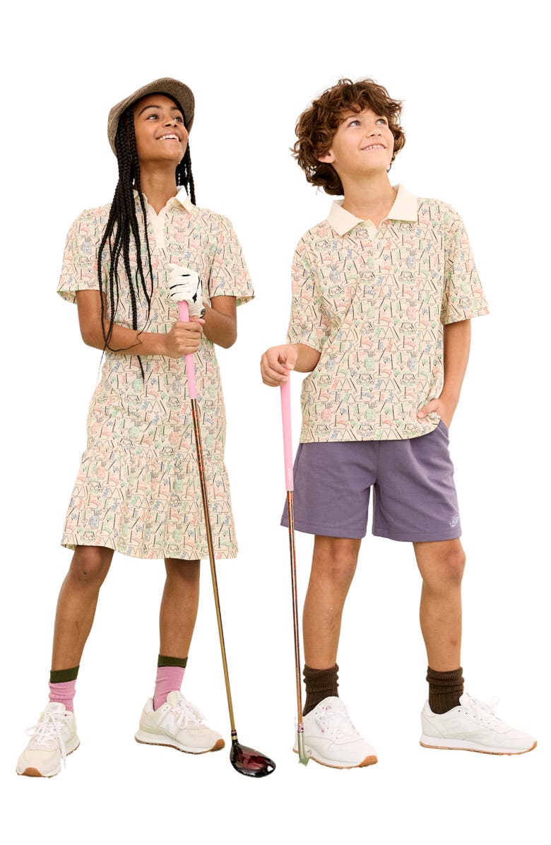 The Sunday Collective Kids' Knit Play Shorts, Alternate, color, Purple