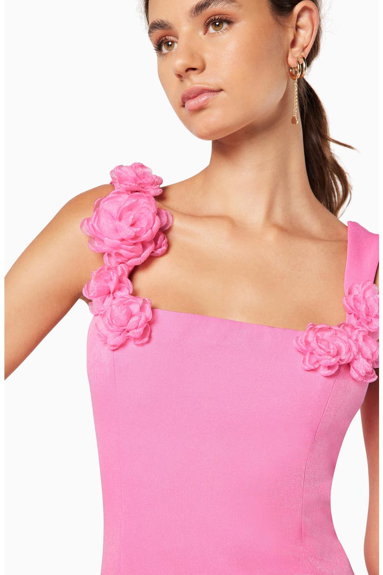 Trompe Rosette Minidress, Alternate, color, PINK