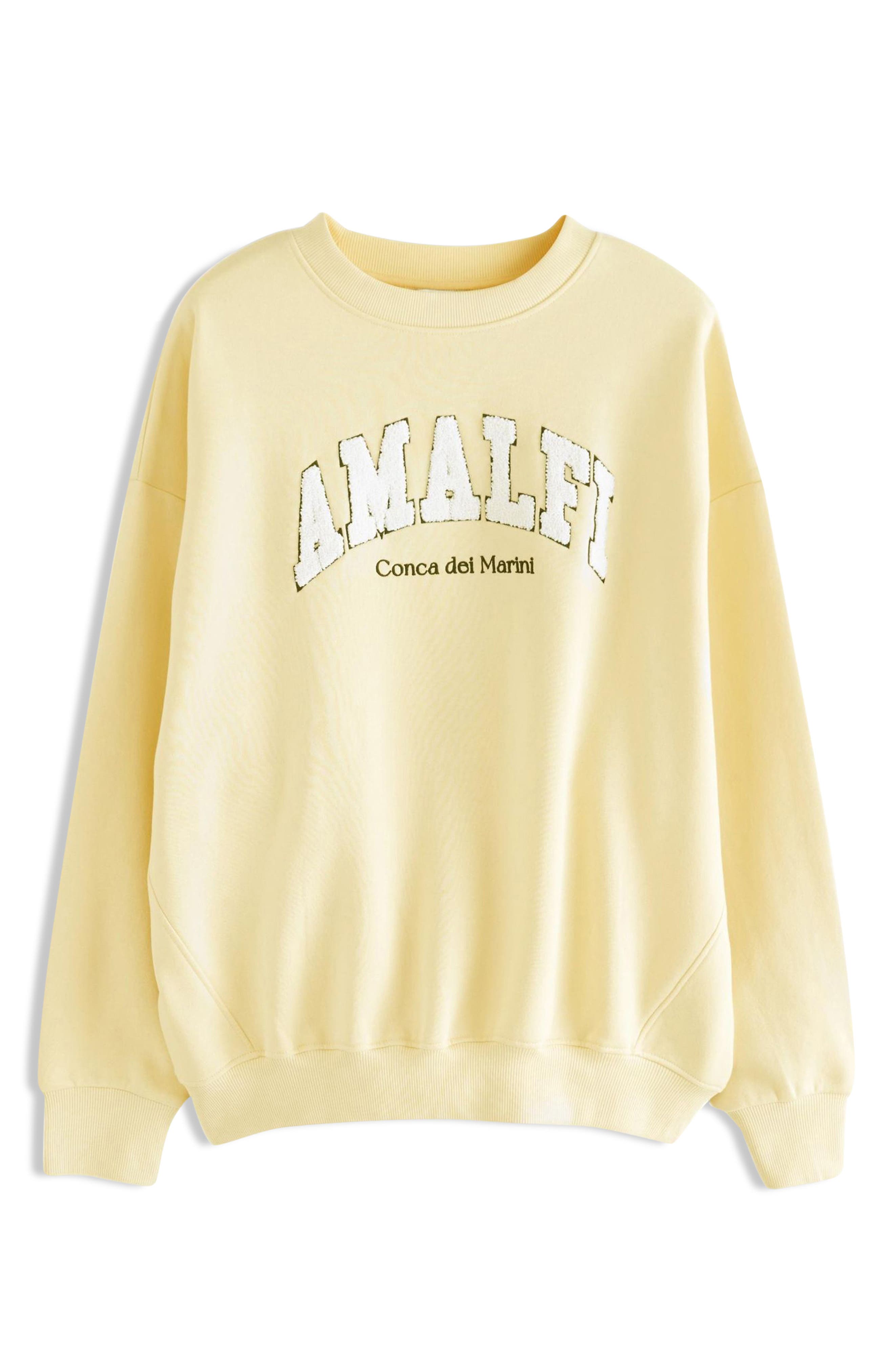 NEXT Bouclé Amalfi Graphic Sweatshirt in Neutral 