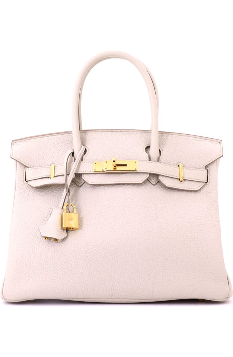 Pre-Owned Hermes Birkin Handbag Light Togo with Gold Hardware 30, Main, color, Beton