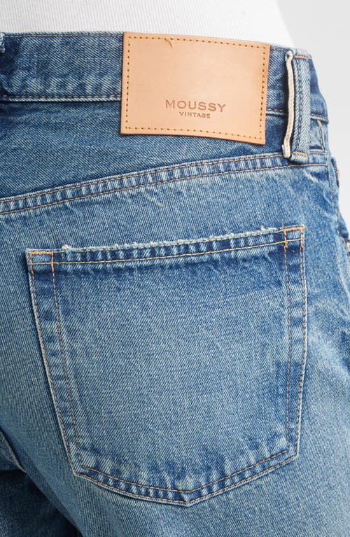 Moussy Vintage Maytown Low Rise Straight Leg Jeans In Blue