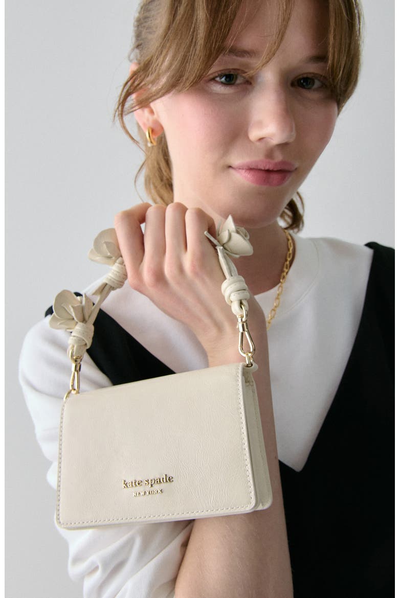 natasha crinkle patent leather mini bag, Alternate, color, CASHEW MILK