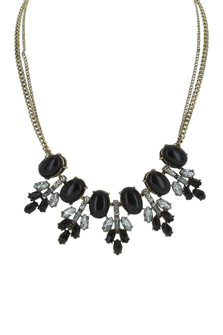 Nicole Detail Necklace, Main, color, BLACK