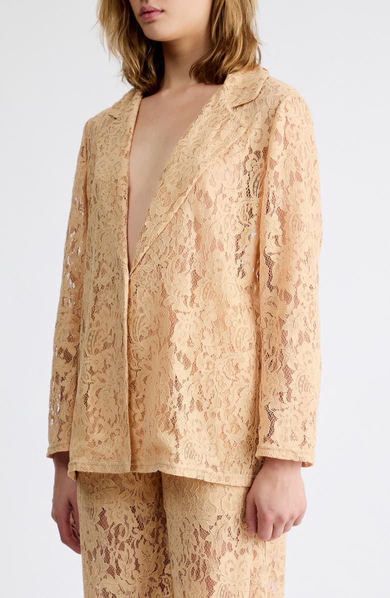 Extro & Vert Andrey Lace Blazer, Alternate, color, Tan