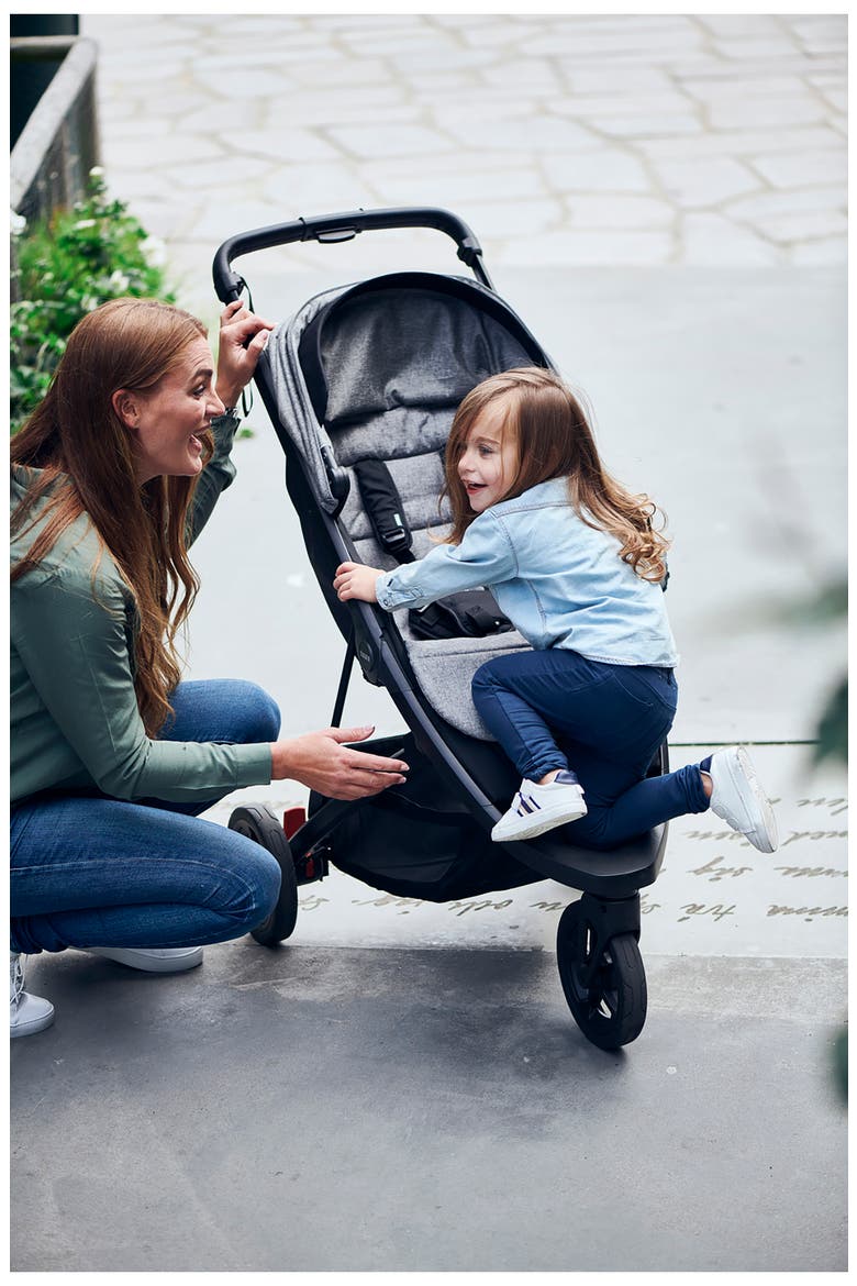 Spring Stroller, Alternate, color, GREY MELANGE/ BLACK
