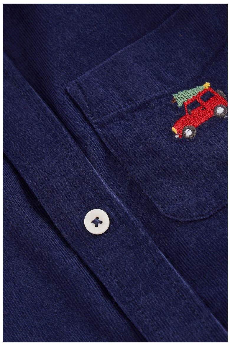 Kids' Embroidered Corduroy Shirt, Alternate, color, COLLEGE NAVY JEEP