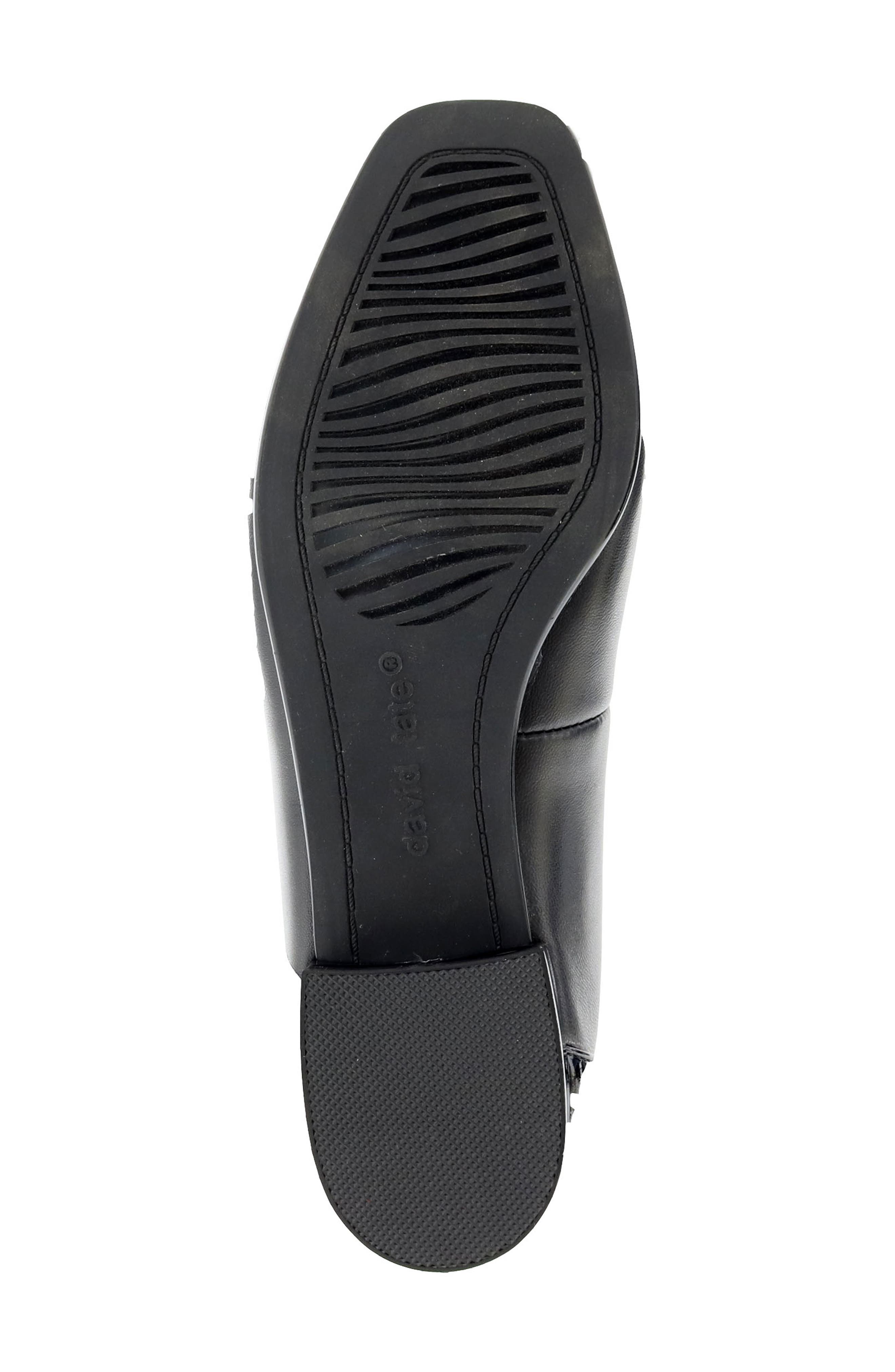 David Tate Alpha Square Toe Flat, Alternate, color, Black Nappa Patent