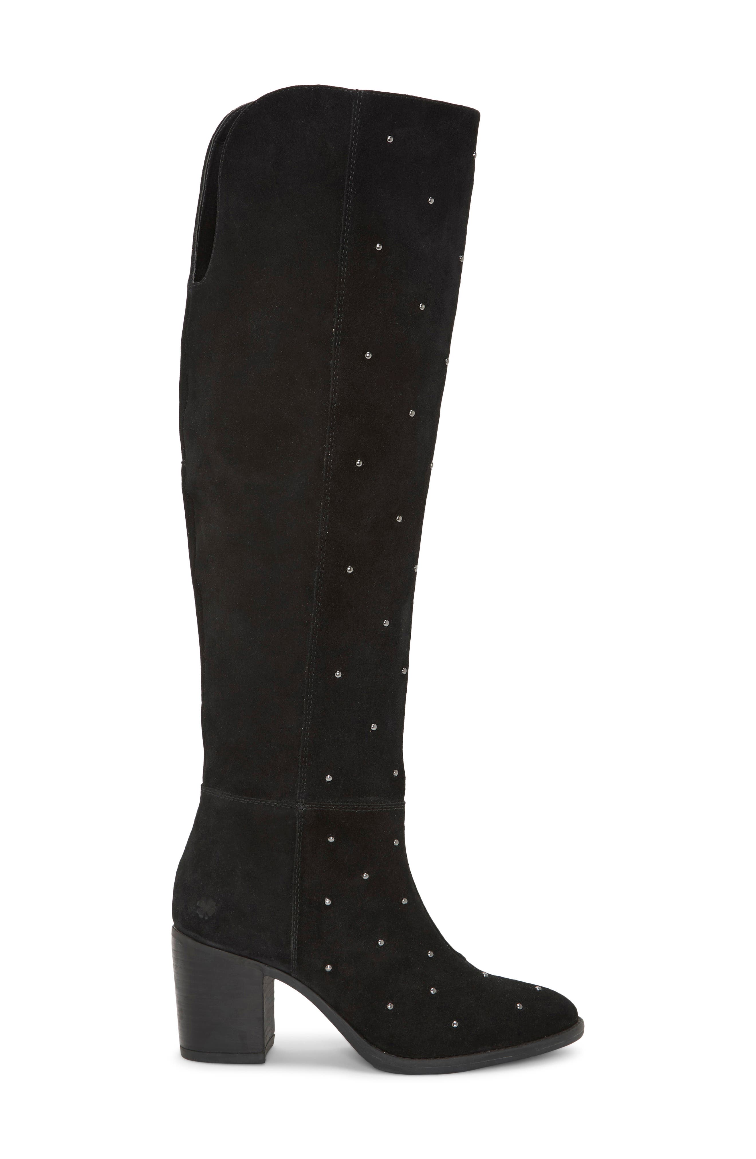 Lucky Brand Borah 2 Knee High Boot, Alternate, color, Black Stud