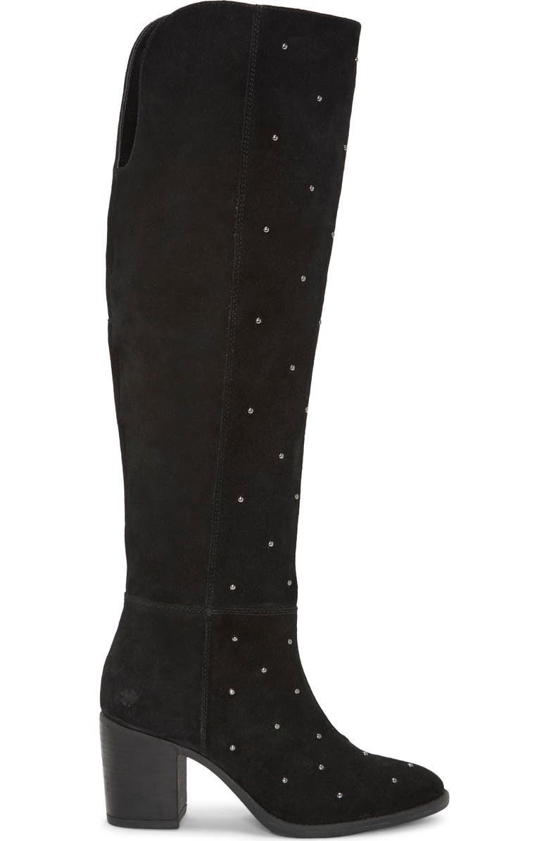 Lucky Brand Borah 2 Knee High Boot, Alternate, color, Black Stud
