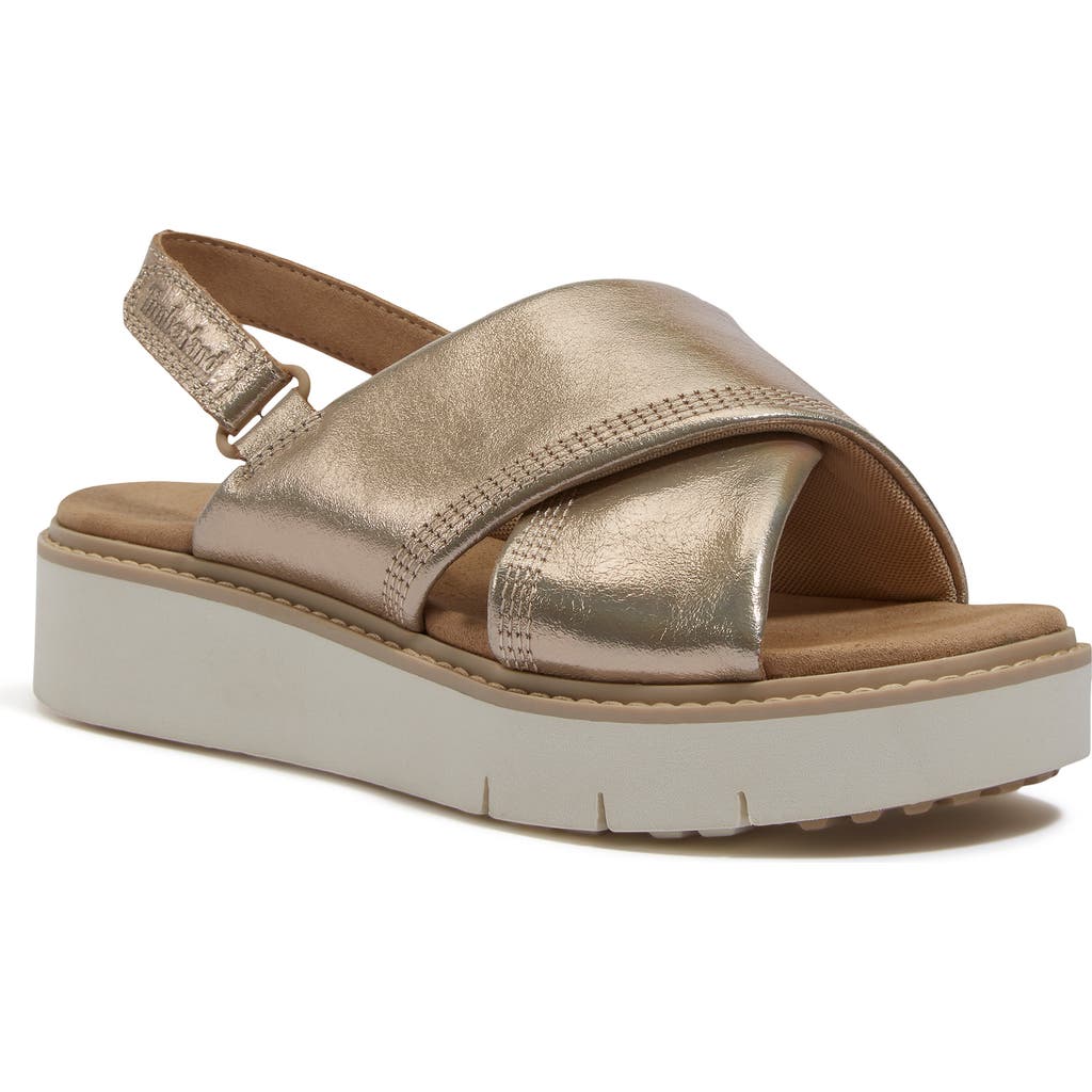 Timberland Safari Dawn Slingback Sandal In Gold Metallic