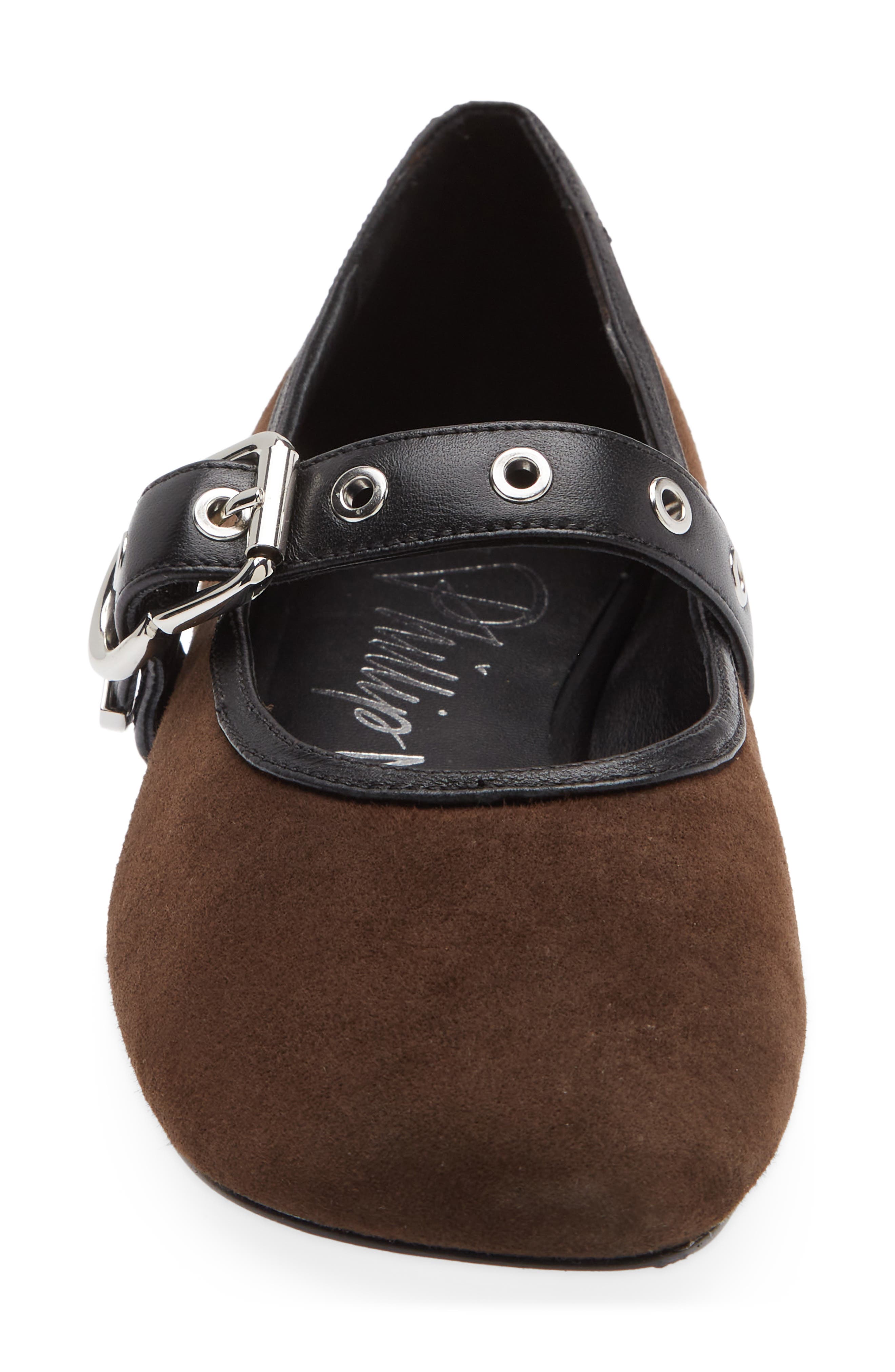 3.1 Phillip Lim Mary Jane Flat, Alternate, color, Chocolate