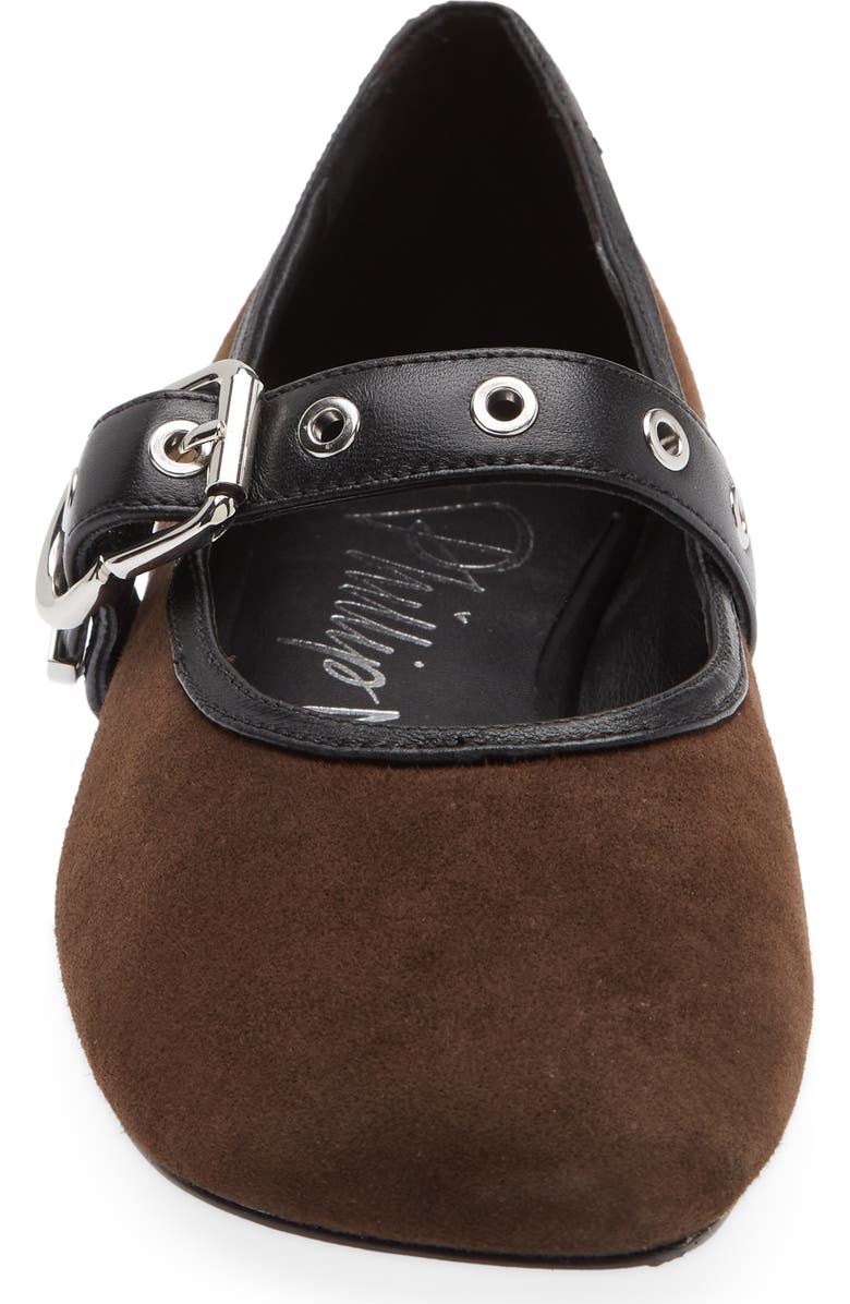 3.1 Phillip Lim Mary Jane Flat, Alternate, color, Chocolate