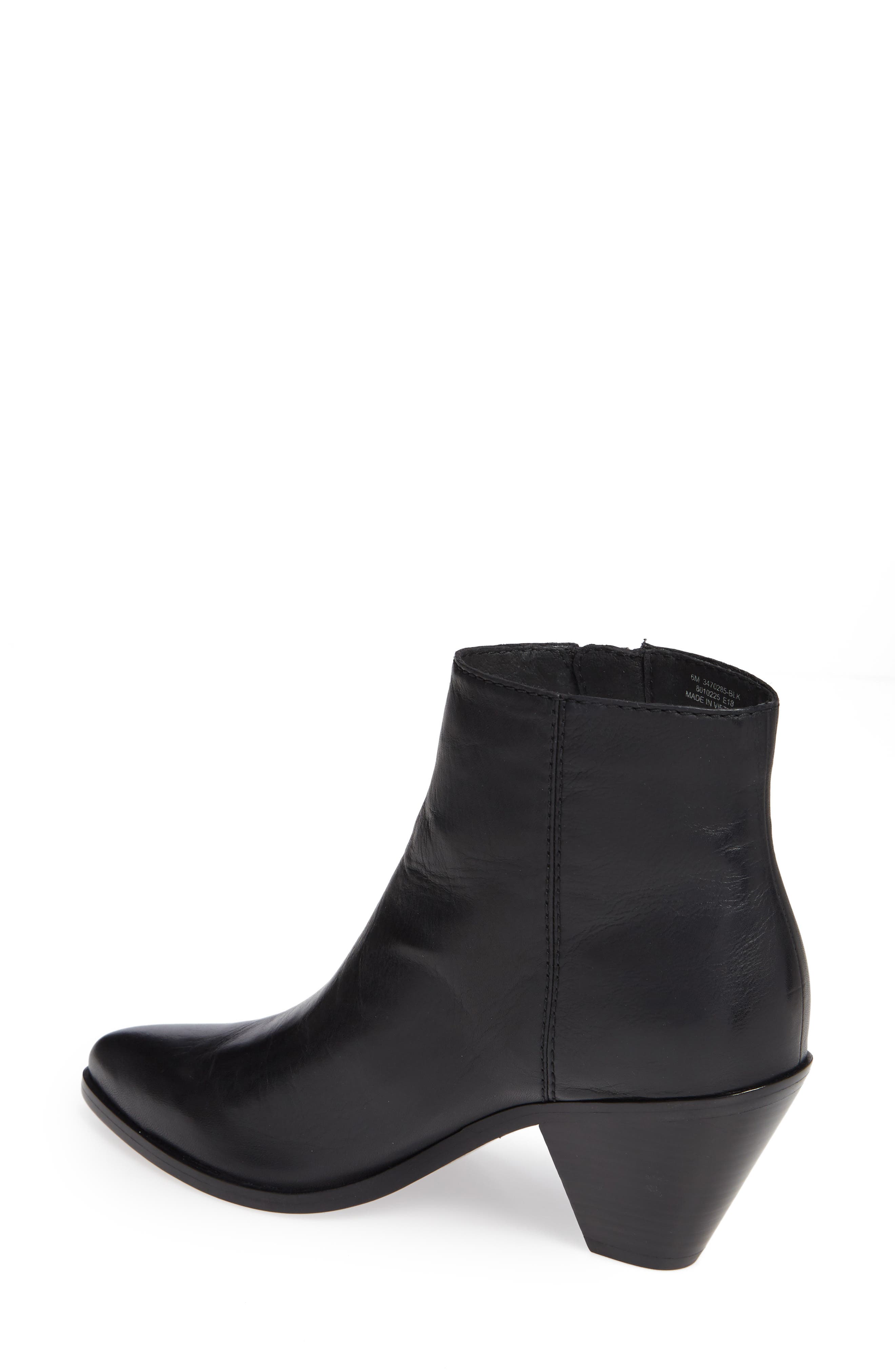 Lila Pointy Toe Bootie, Alternate, color, BLACK LEATHER