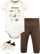 Hudson Baby Cotton Bodysuit, Pant and Shoe Set