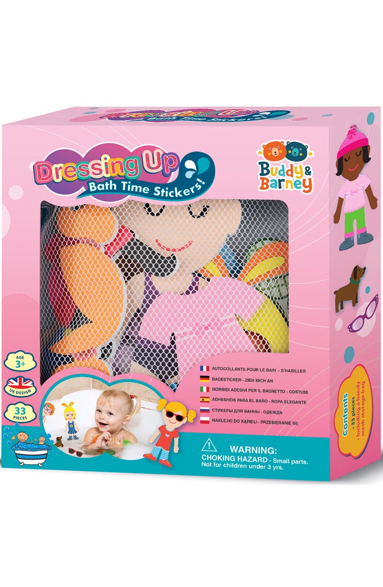 Buddy & Barney Dressing Up Bath Time Stickers, Alternate, color, Multicolored