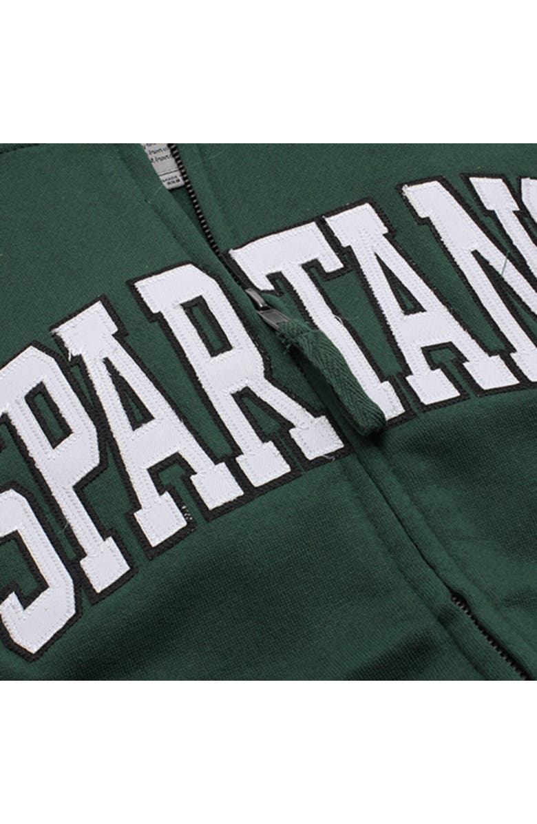 COLOSSEUM Women's Stadium Athletic Green Michigan State Spartans Arched Name Full-Zip Hoodie, Alternate, color, Green