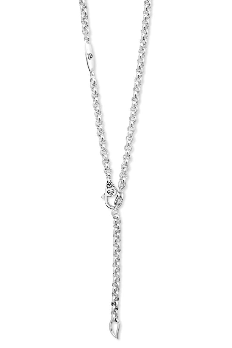 Signature Caviar 5-Ring Station Chain Necklace (Nordstrom Exclusive), Alternate, color, SILVER