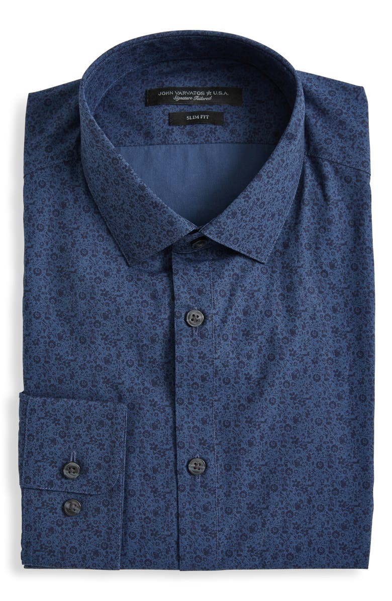 John Varvatos Star USA Slim Fit Floral Dress Shirt, Alternate, color,