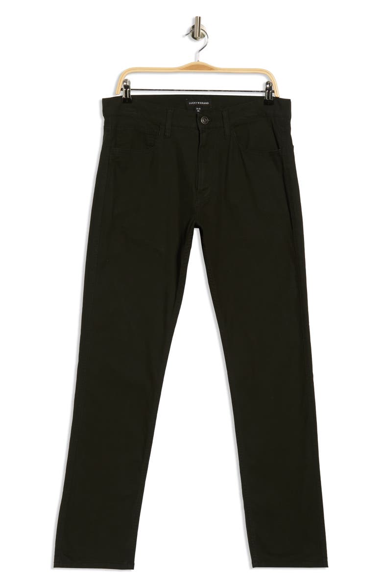 Lucky Brand Cotton Stretch Canvas Pants, Alternate, color, Jet Set