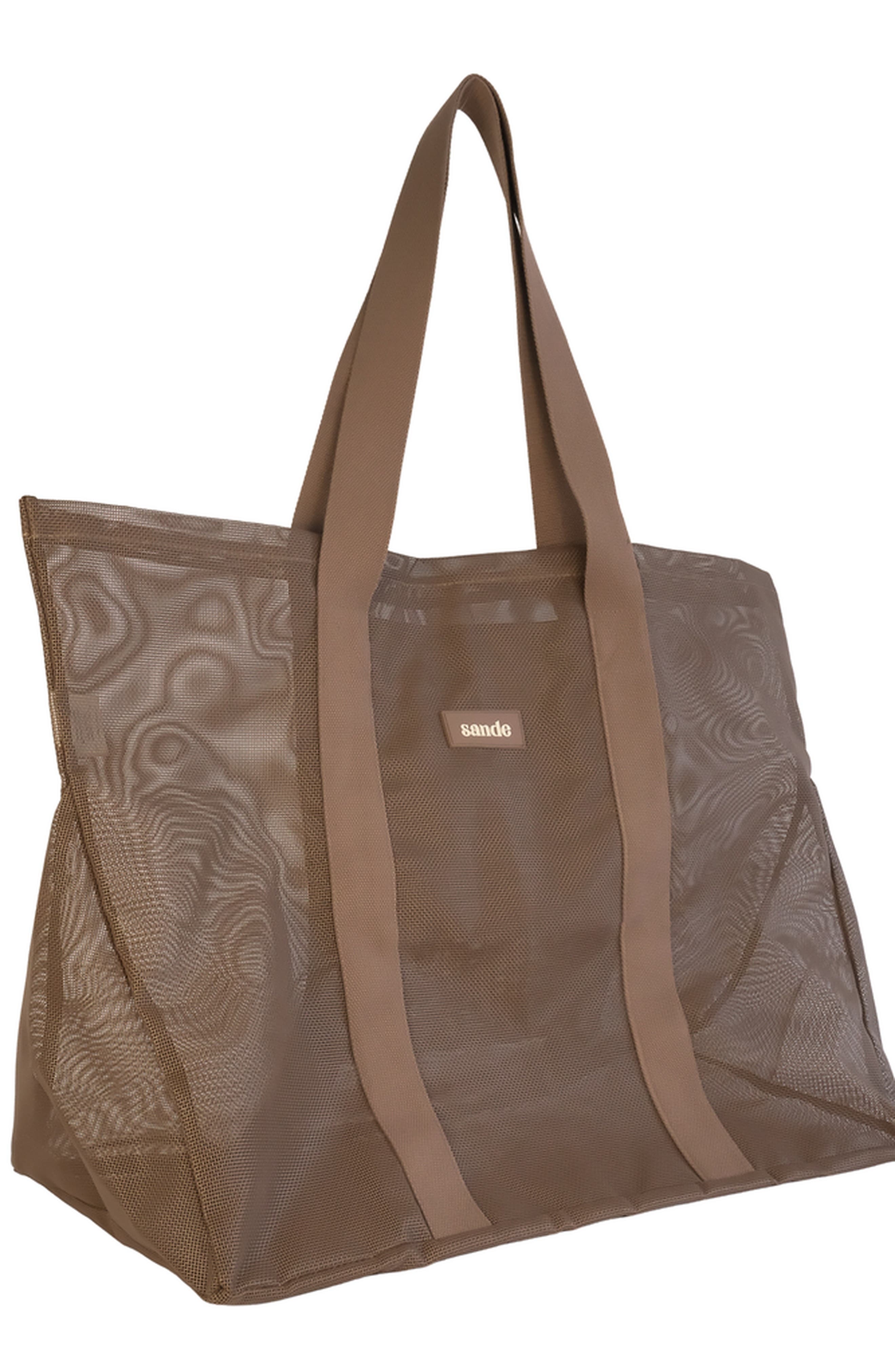 Sande Beach Hauler Mesh Beach Bag, Alternate, color, Espresso