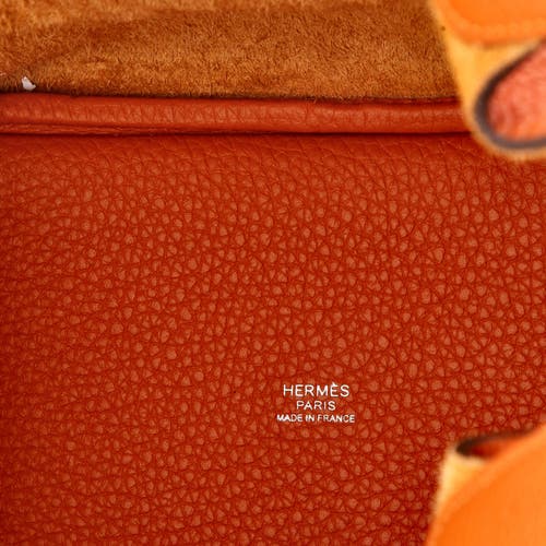 Pre-owned Hermes Hermes Picotin Lock Bag Clemence Pm In Orange